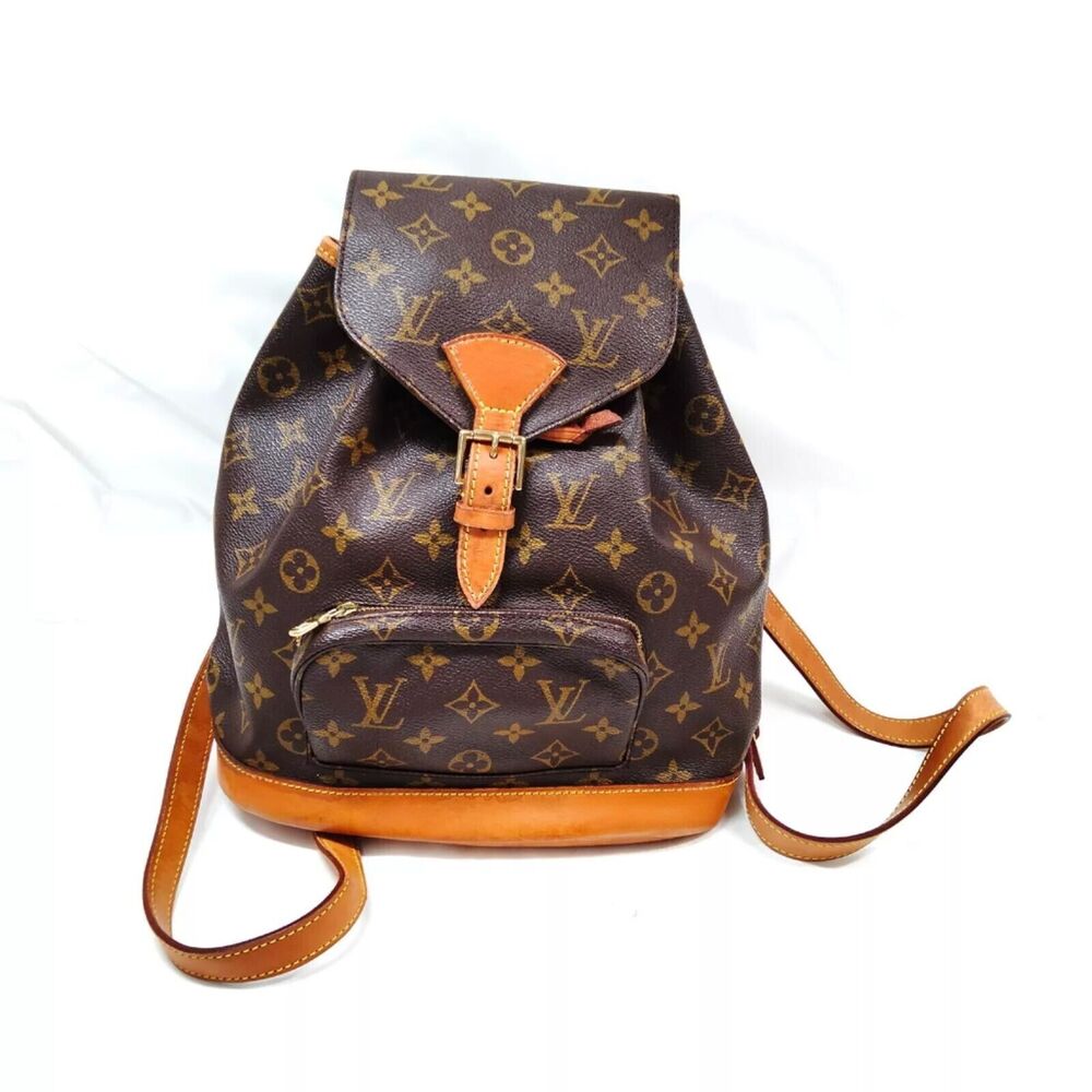 Louis Vuitton Montsouris Backpack MM Brown Canvas Vintage  SP0998